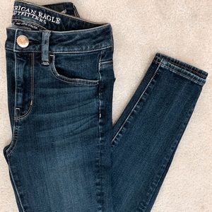 ☆high-rise dark wash jeggings | AE